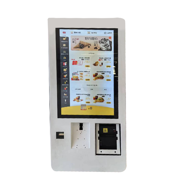 Windows OS 23.8 Inch Touch Self-kiosk intel i5 ,with 80 mm thermal receipt printer ,Barcode , Handhold POS holder , NFC