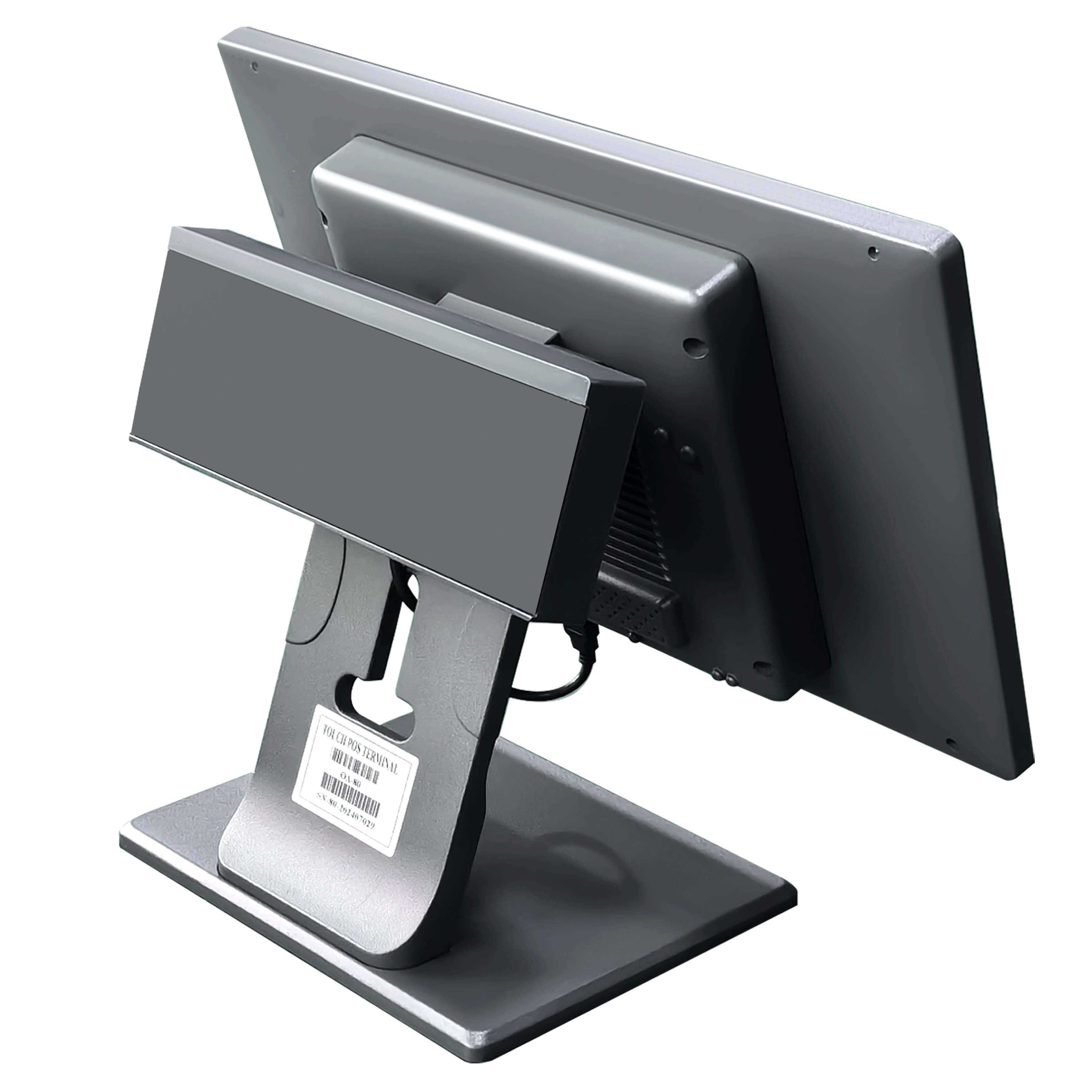 Quality 15.6" Almuminum All in one POS machine system with LED/LCD digit customer display